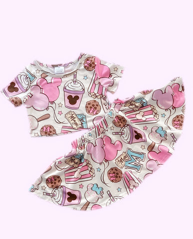 Disney Snacks Top & Skirt