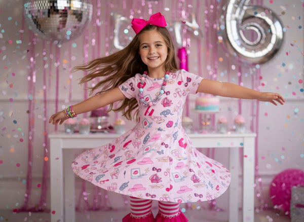 DOORBUSTER Pink Tour Twirl dress