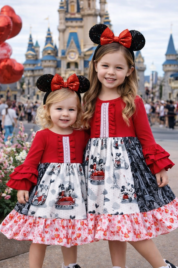 Mickey & Minnie take on Paris dress