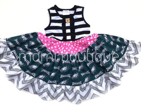 sz 2/3 RTS Philadelphia Eagles Twirl dress