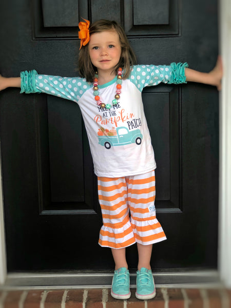 Meet me at the pumpkin patch top & ruffle bottoms