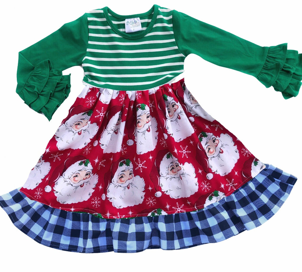 Santa Holiday farmhouse dress