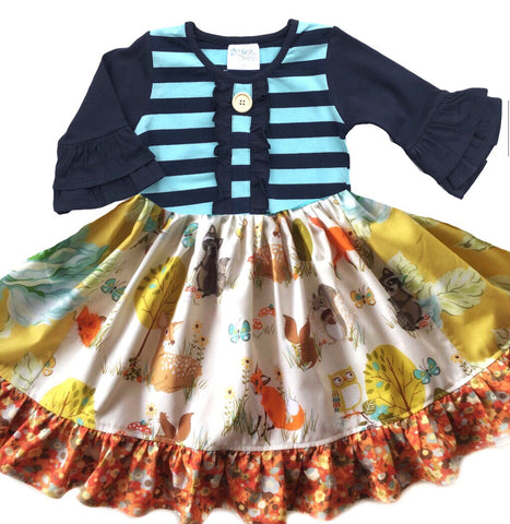 Golden Forest Friends dress