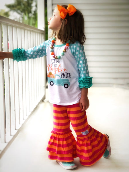 Meet me at the pumpkin patch top & ruffle bottoms