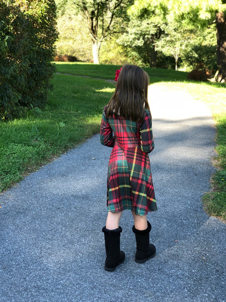 Holiday Plaid Twirl dress