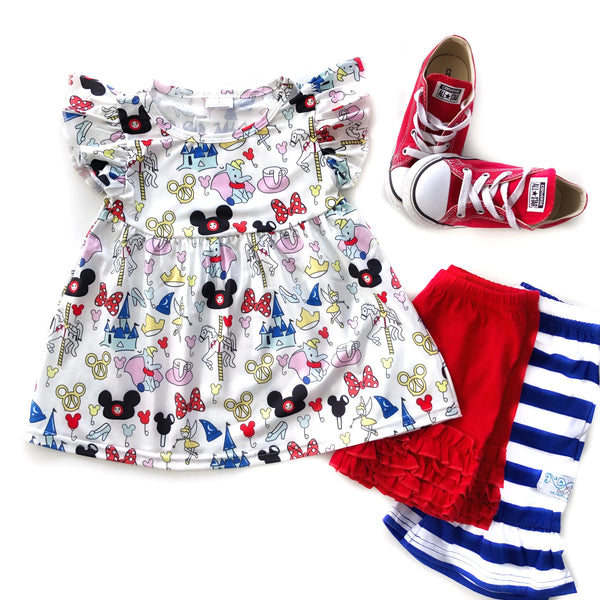 Main Street USA tunic & shorts
