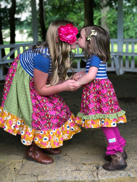 matching portrait dresses