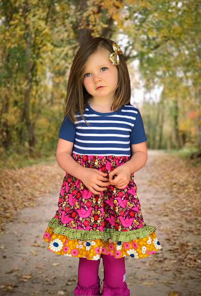 girls boutique fall portrait dress