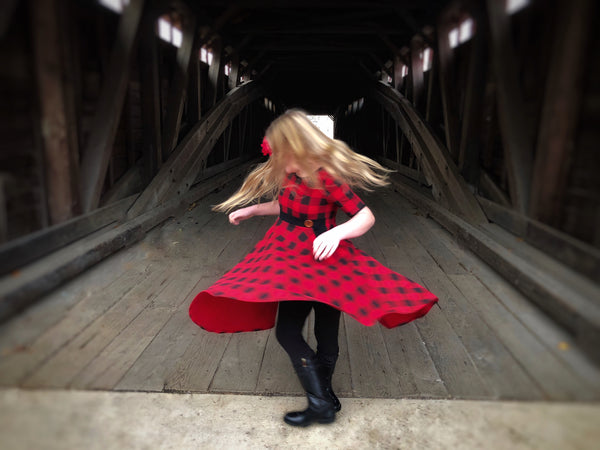 buffalo plaid christmas dress