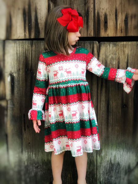 Fair Isle holiday dress