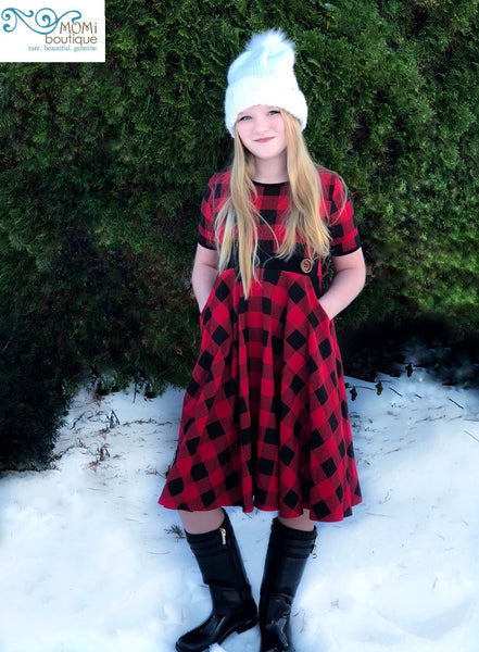 girls buffalo plaid dress